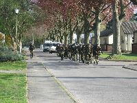 The teams return from the training area after a great day training